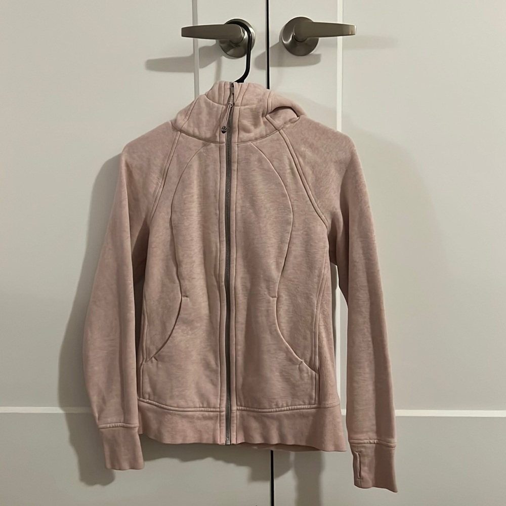 Light pink lululemon scuba sweatshirt